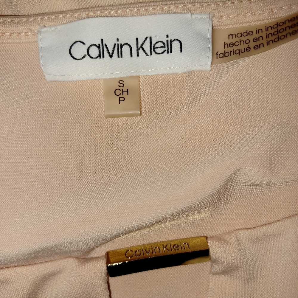 (3/$25) Calvin Klein Nude Blouse - Picture 5 of 5